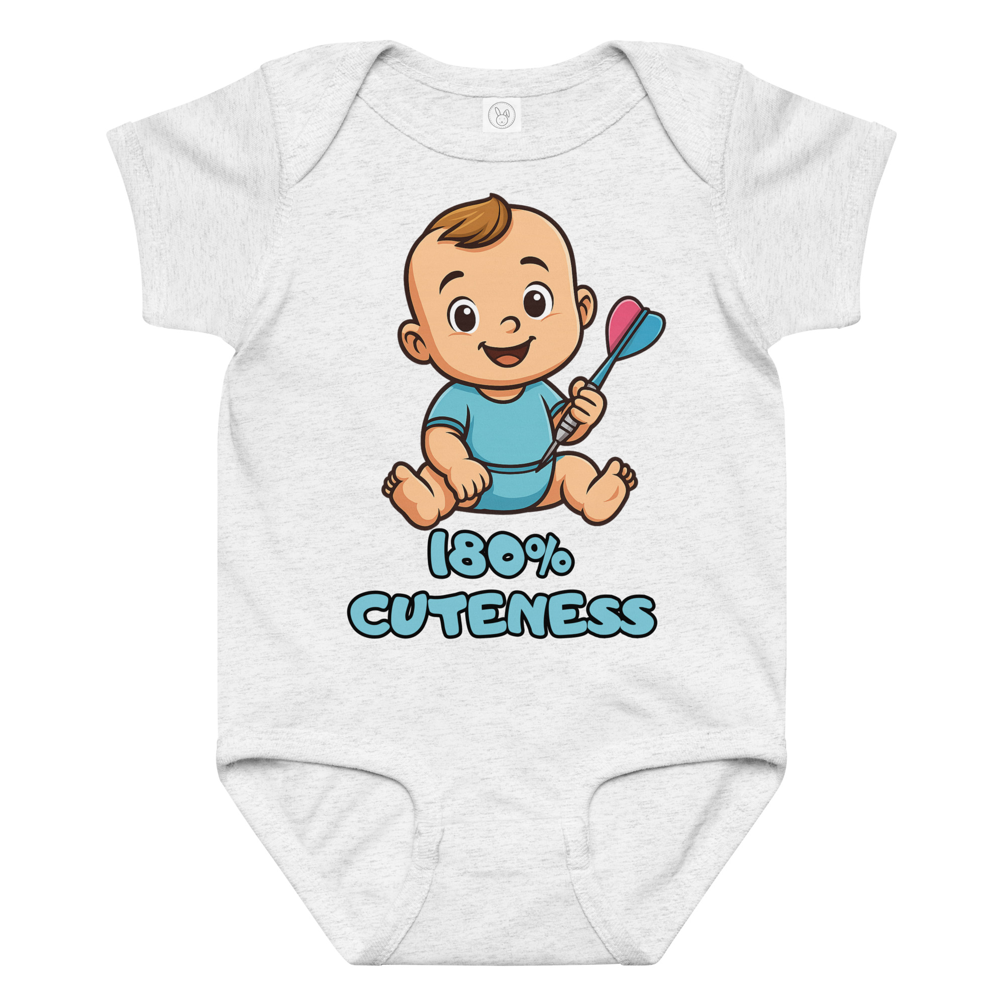 Dart Baby Body – 180 % Cuteness Babybekleidung für Jungen mit liebevollem Dart Design – Bild 2