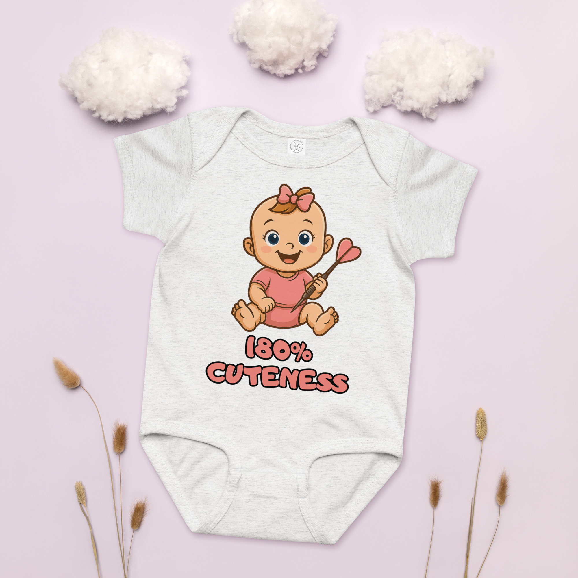 Dart Baby Body – 180 % Cuteness Babybekleidung für Mädchen mit liebevollem Dart Design – Bild 5