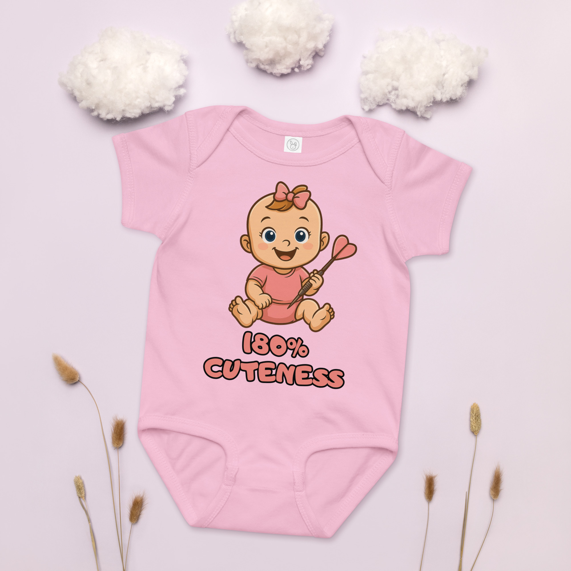 Dart Baby Body – 180 % Cuteness Babybekleidung für Mädchen mit liebevollem Dart Design – Bild 4