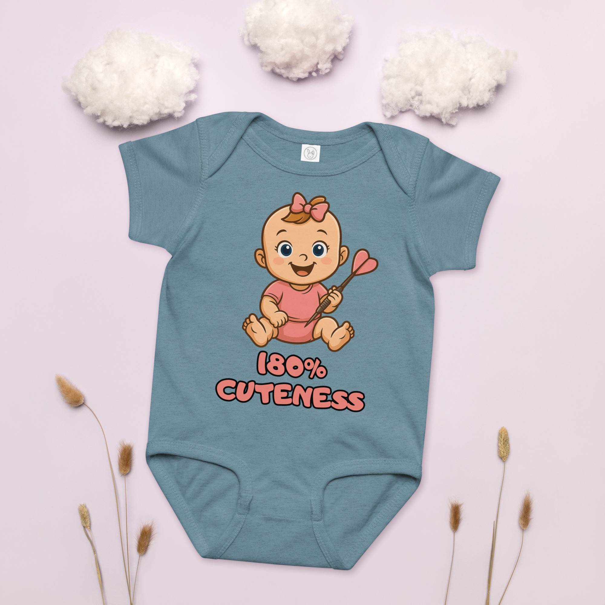Dart Baby Body – 180 % Cuteness Babybekleidung für Mädchen mit liebevollem Dart Design – Bild 6