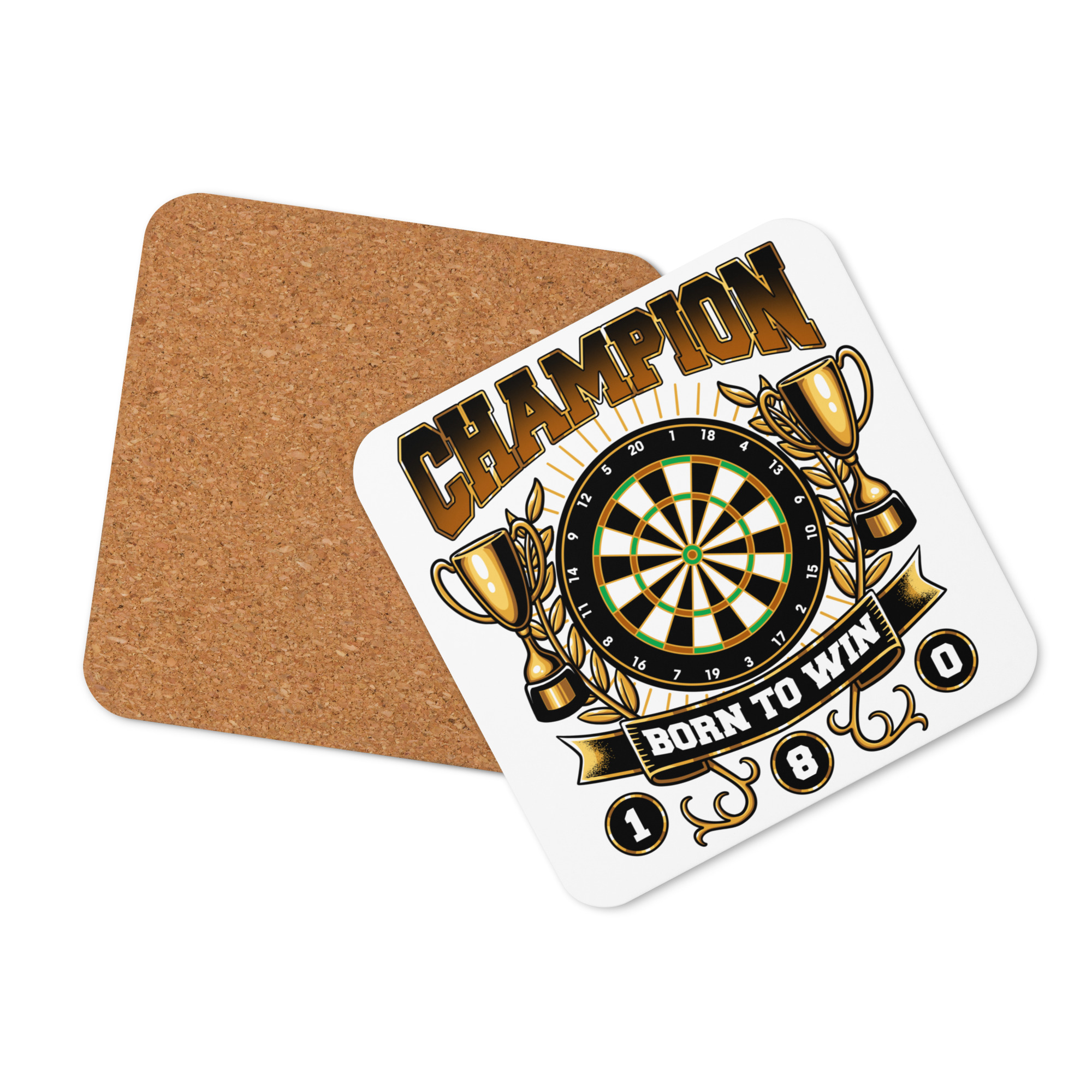 Dart Korkuntersetzer – mit CHAMPION Design für Turniersieger