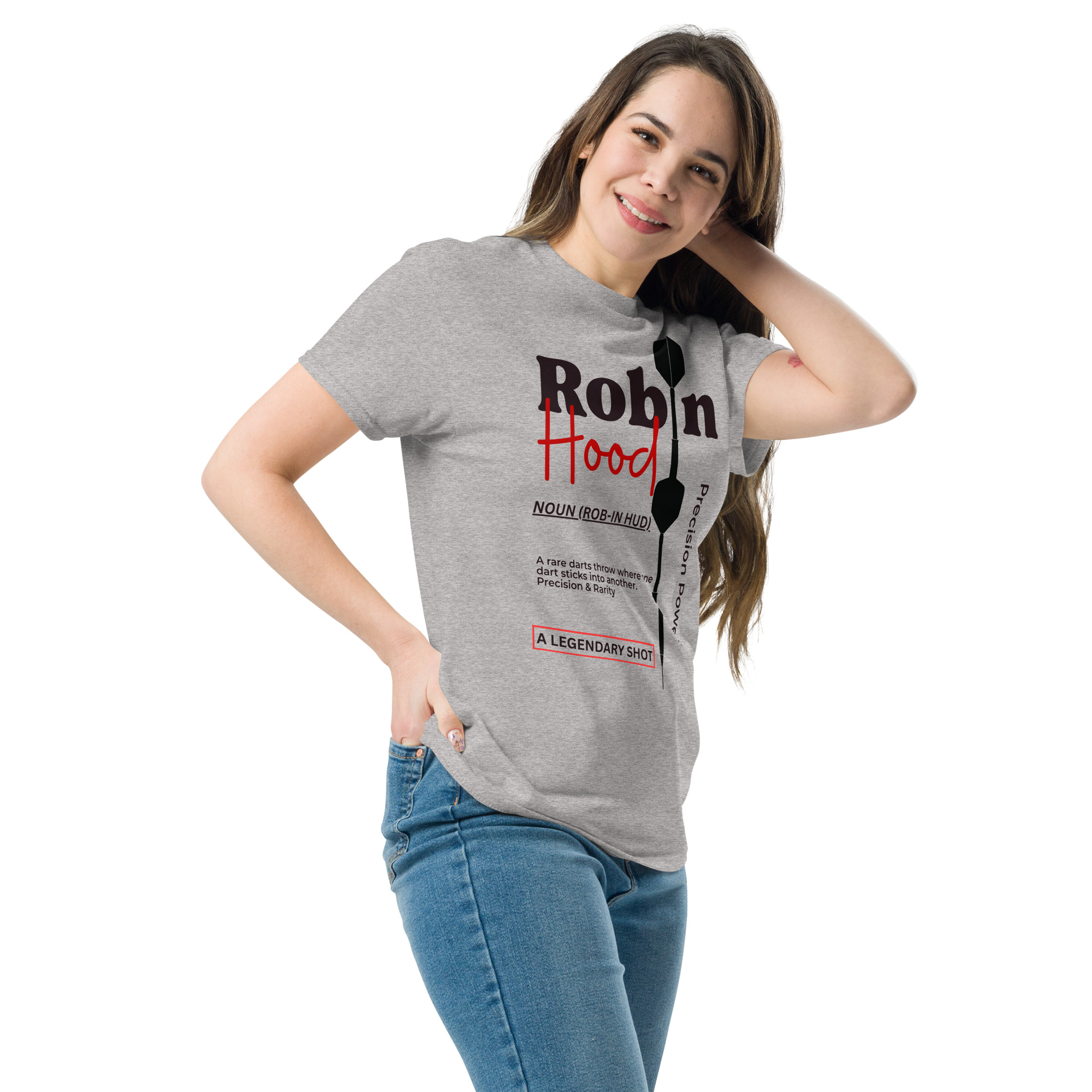 Dart T-Shirt – Robin Hood Design für Spielerinnen mit Stil & Zielgenauigkeit – Bild 7