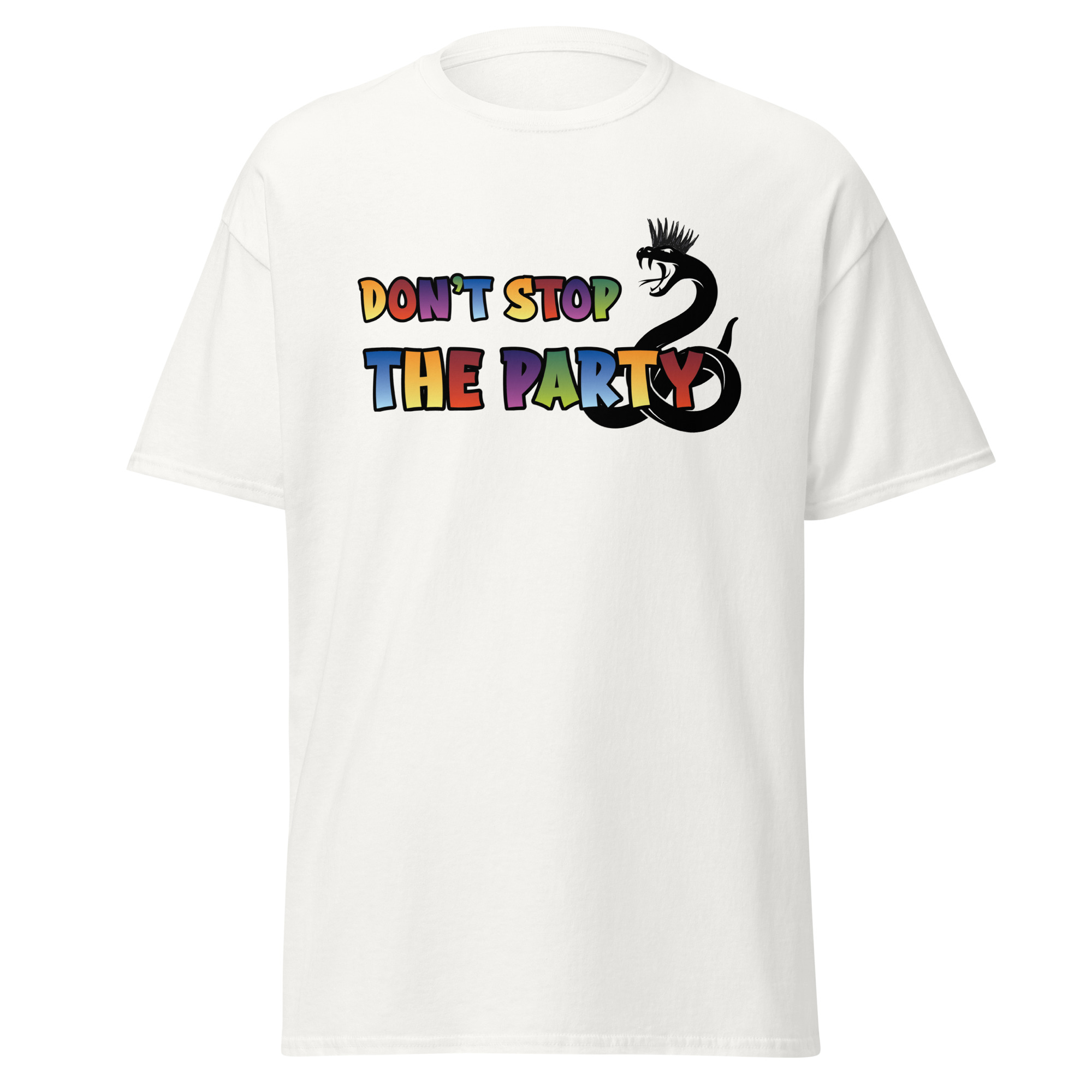 Dart T-Shirt – Don’t Stop the Party Design für farbenfrohe Dartspieler – Bild 5