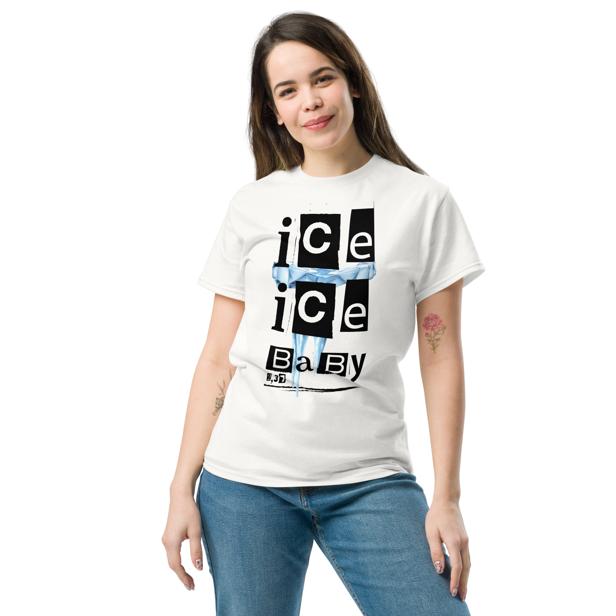 Dart T-Shirt – ICE ICE BABY Design für Spielerinnen mit Coolness am Oche – Bild 8