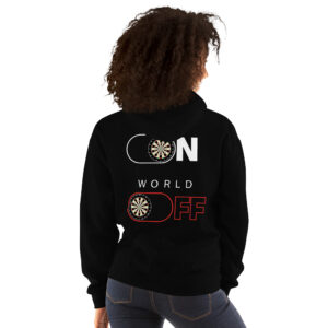 Dart Hoodie – Game On World Off Design für entspannte Darts-Momente