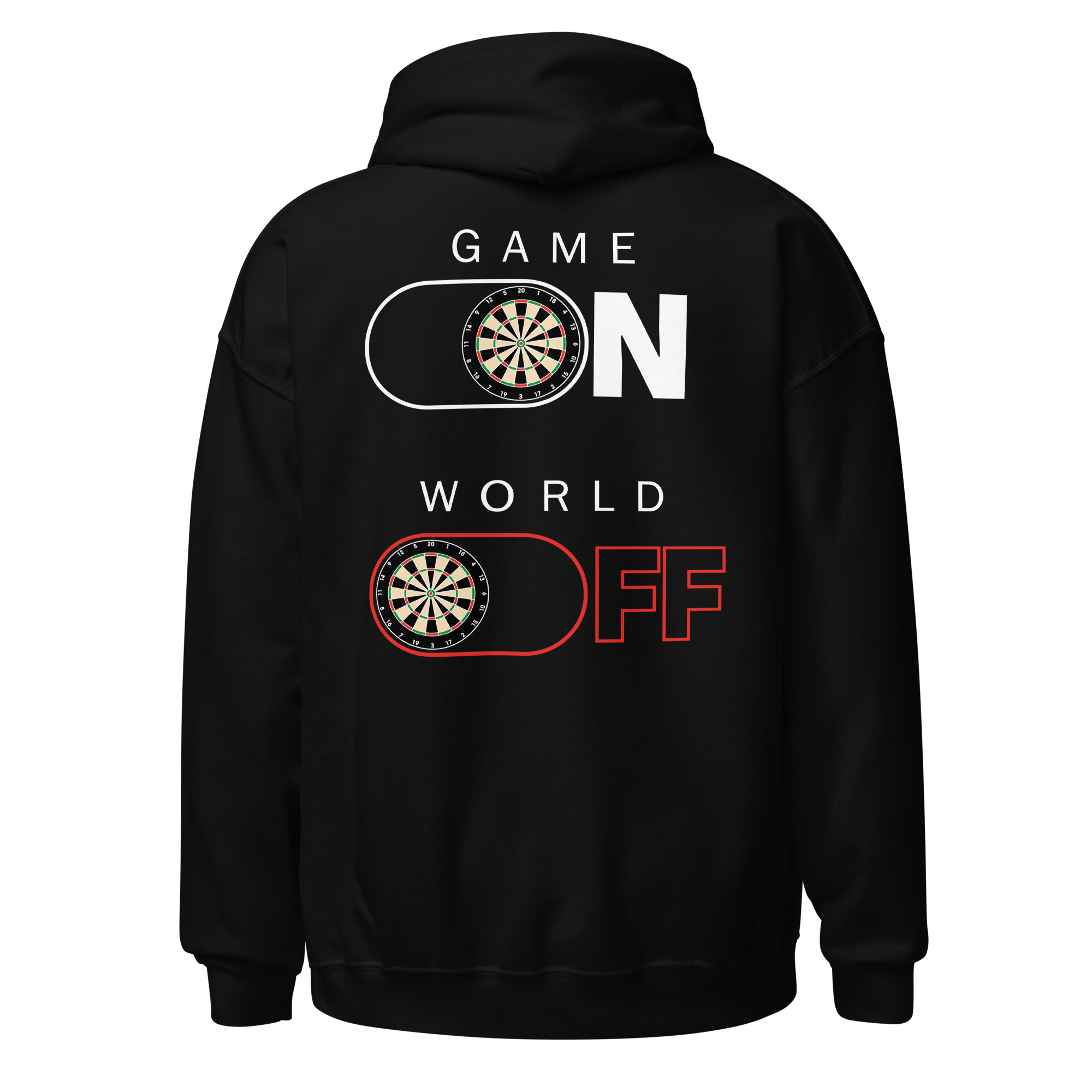 Dart Hoodie – Game On World Off Design für entspannte Darts-Momente – Bild 5
