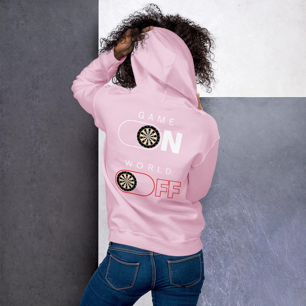 Dart Hoodie – Game On World Off Design für entspannte Darts-Momente – Bild 10