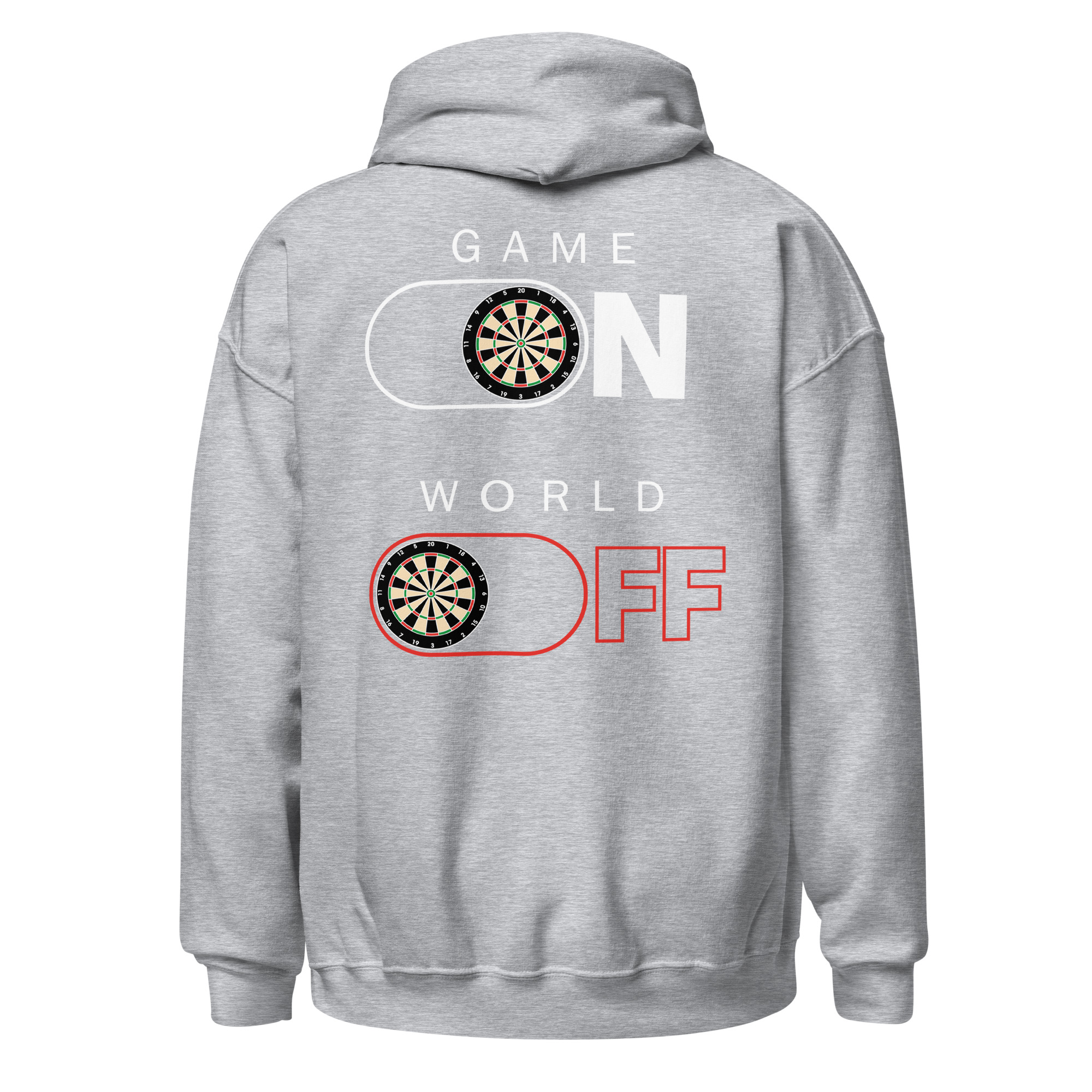 Dart Hoodie – Game On World Off Design für entspannte Darts-Momente – Bild 7