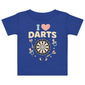 Dart T-Shirt für Babys – I Love Darts Baby Design mit süßem Dartboard Motiv