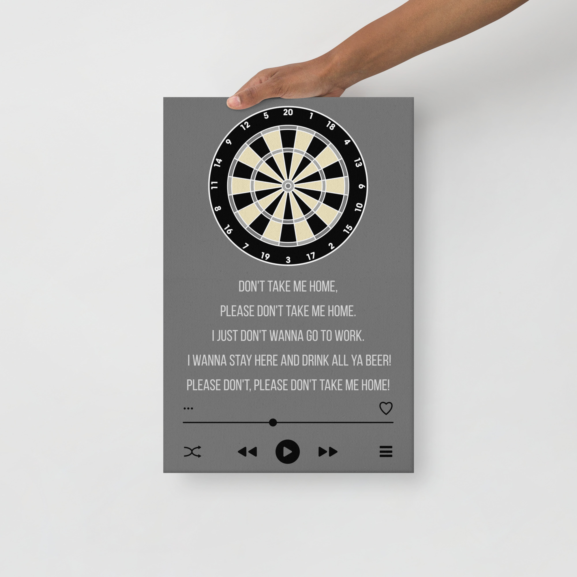 Dart Kunstdruck – Don’t Take Me Home Songtext Design für echte Turnierabende – Bild 5