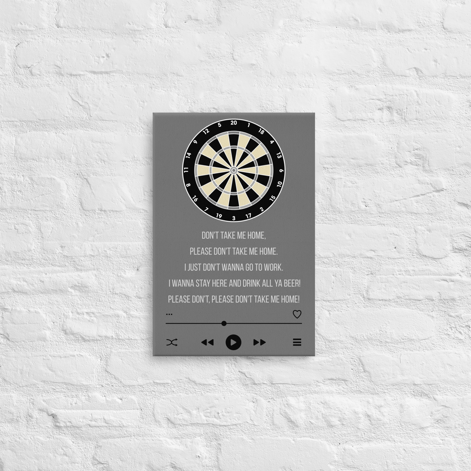 Dart Kunstdruck – Don’t Take Me Home Songtext Design für echte Turnierabende – Bild 6