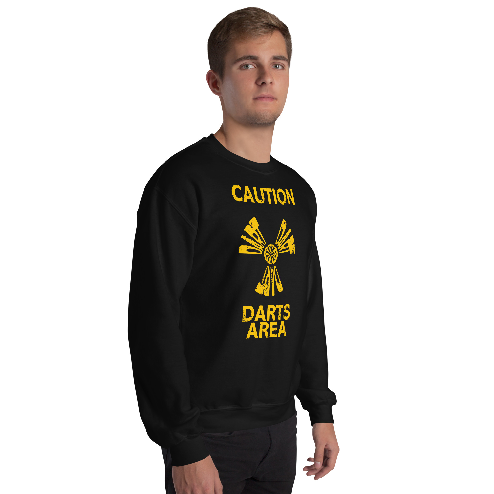 Dart Pullover – Caution Darts Area Statement für explosive Dartmomente – Bild 2