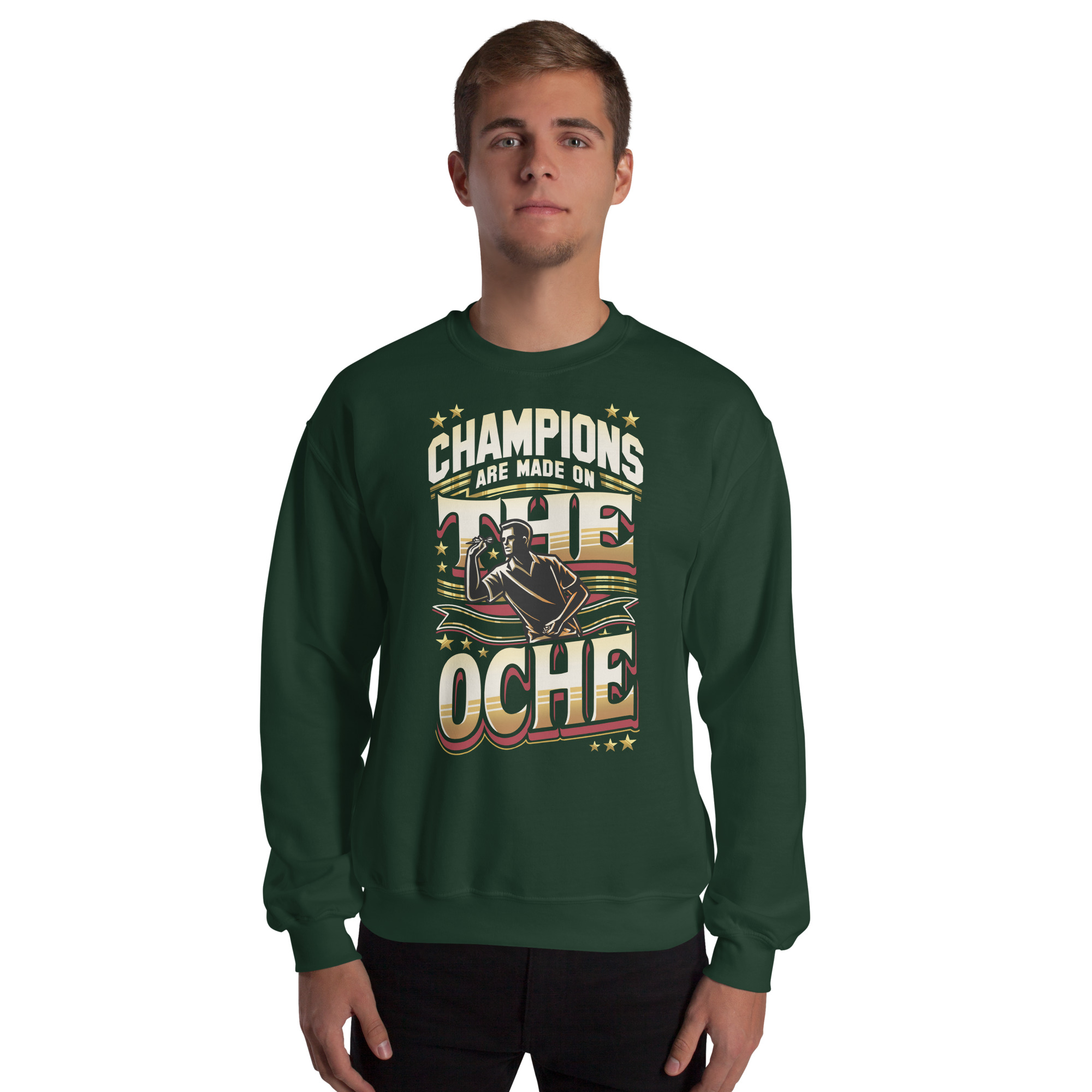Dart Pullover – Champions Are Made on the Oche für ambitionierte Spieler