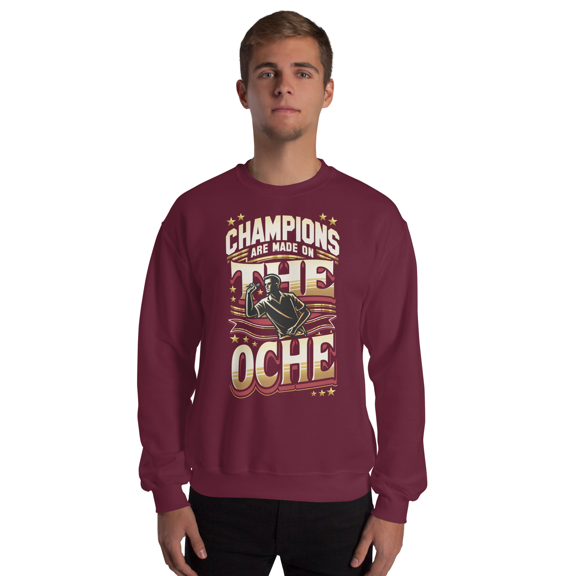 Dart Pullover – Champions Are Made on the Oche für ambitionierte Spieler – Bild 13