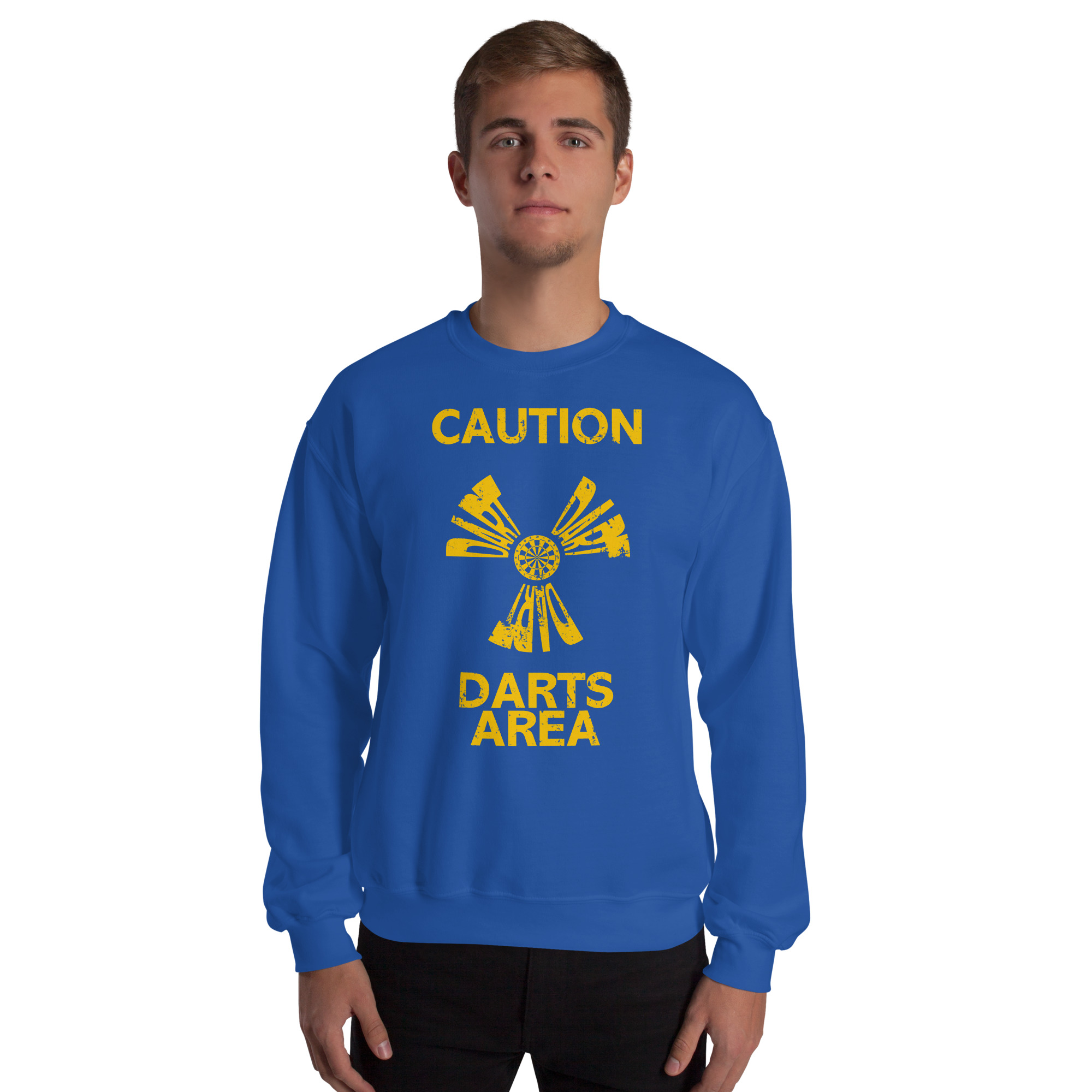 Dart Pullover – Caution Darts Area Statement für explosive Dartmomente – Bild 3