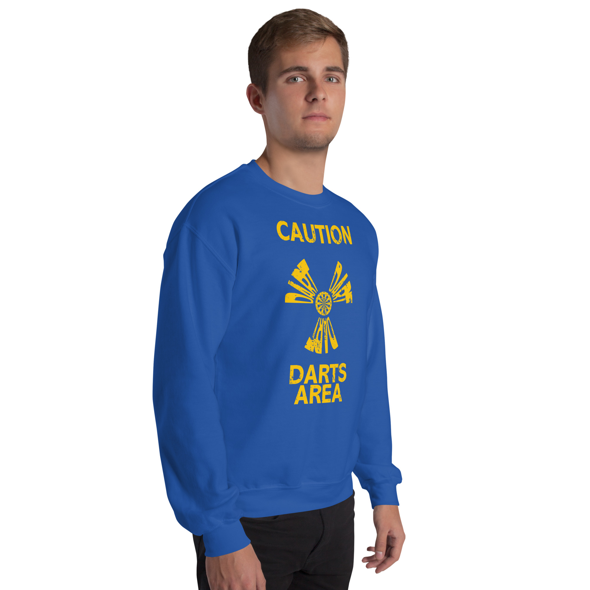 Dart Pullover – Caution Darts Area Statement für explosive Dartmomente – Bild 4