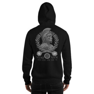 Dart Hoodie – Veni Vidi D1 Backprint Design mit dunkler Symbolik