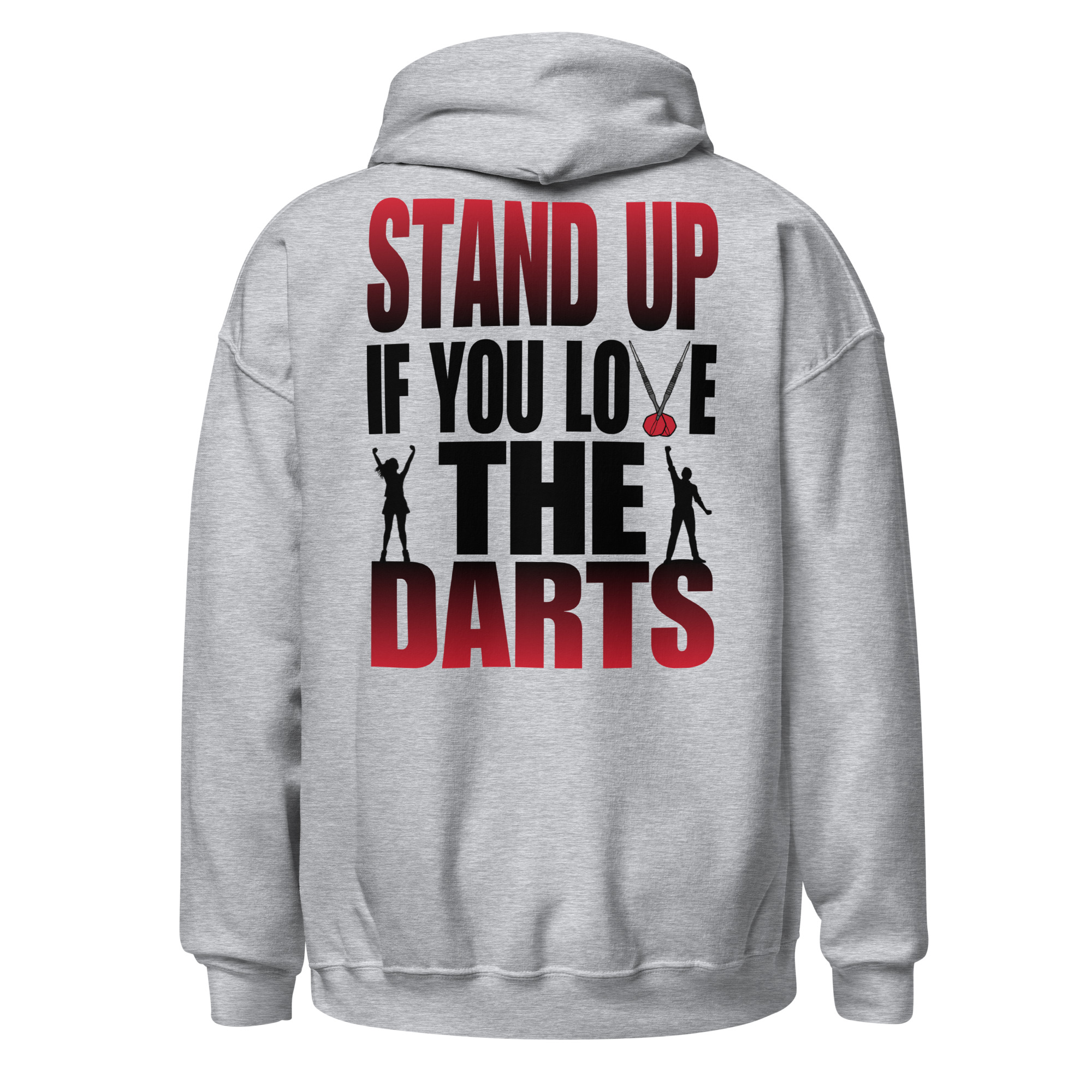 Dart Hoodie – Stand Up If You Love The Darts mit emotionalem Fan-Statement – Bild 2