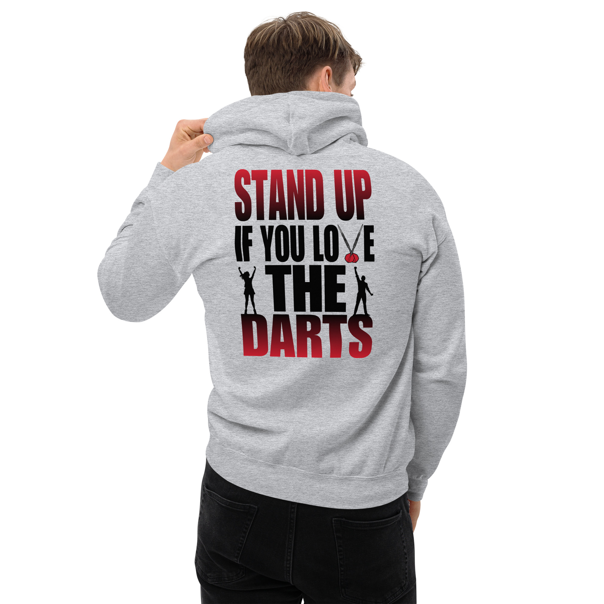 Dart Hoodie – Stand Up If You Love The Darts mit emotionalem Fan-Statement – Bild 6