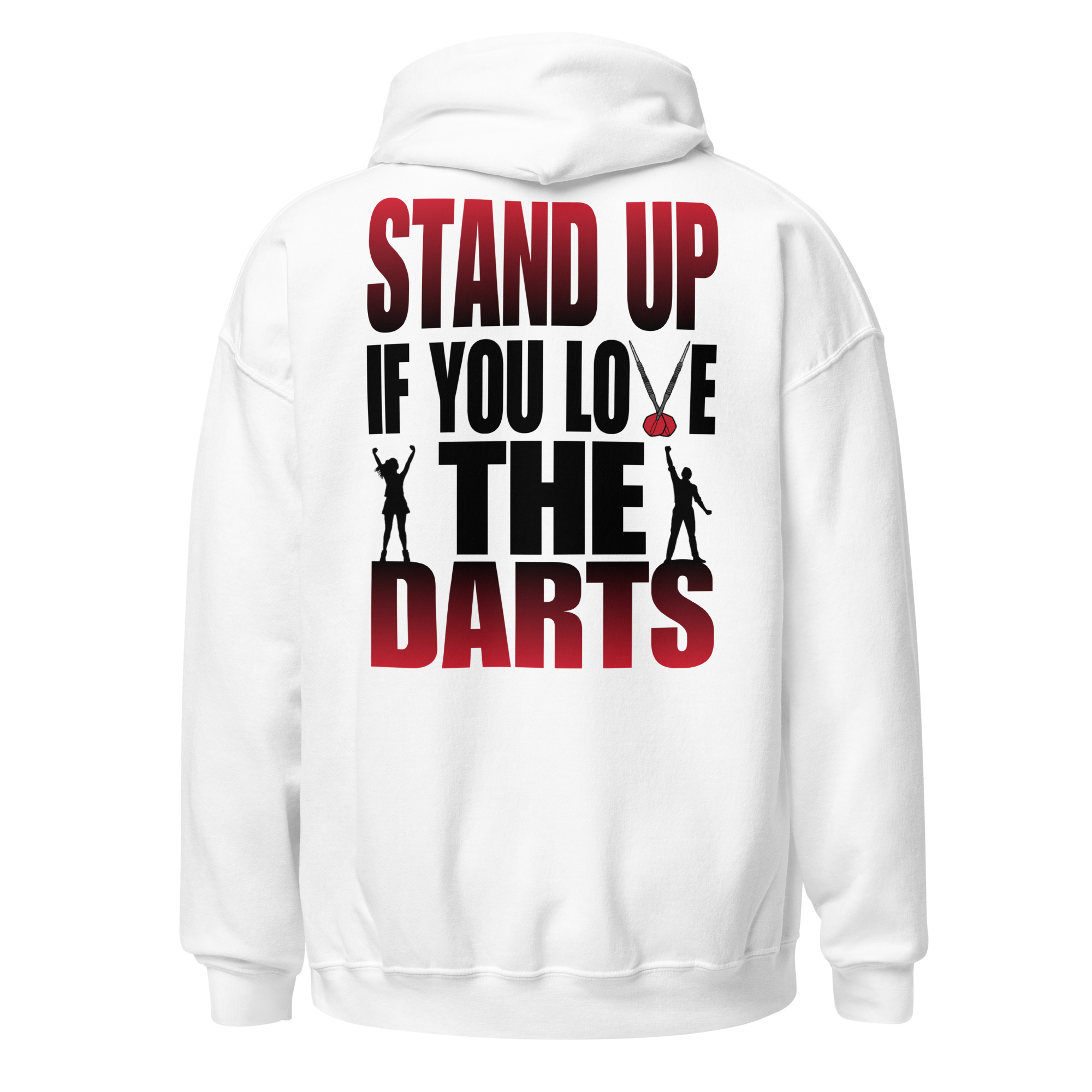 Dart Hoodie – Stand Up If You Love The Darts mit emotionalem Fan-Statement – Bild 4