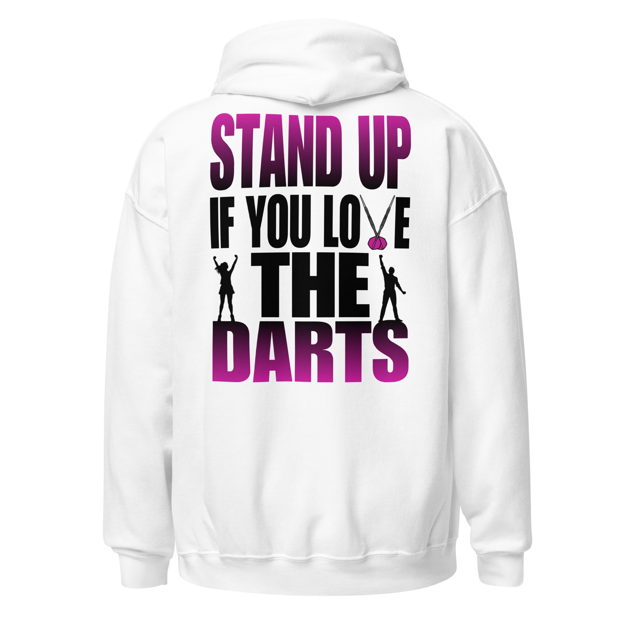 Dart Hoodie – Stand Up If You Love The Darts mit emotionalem Fan-Design – Bild 4