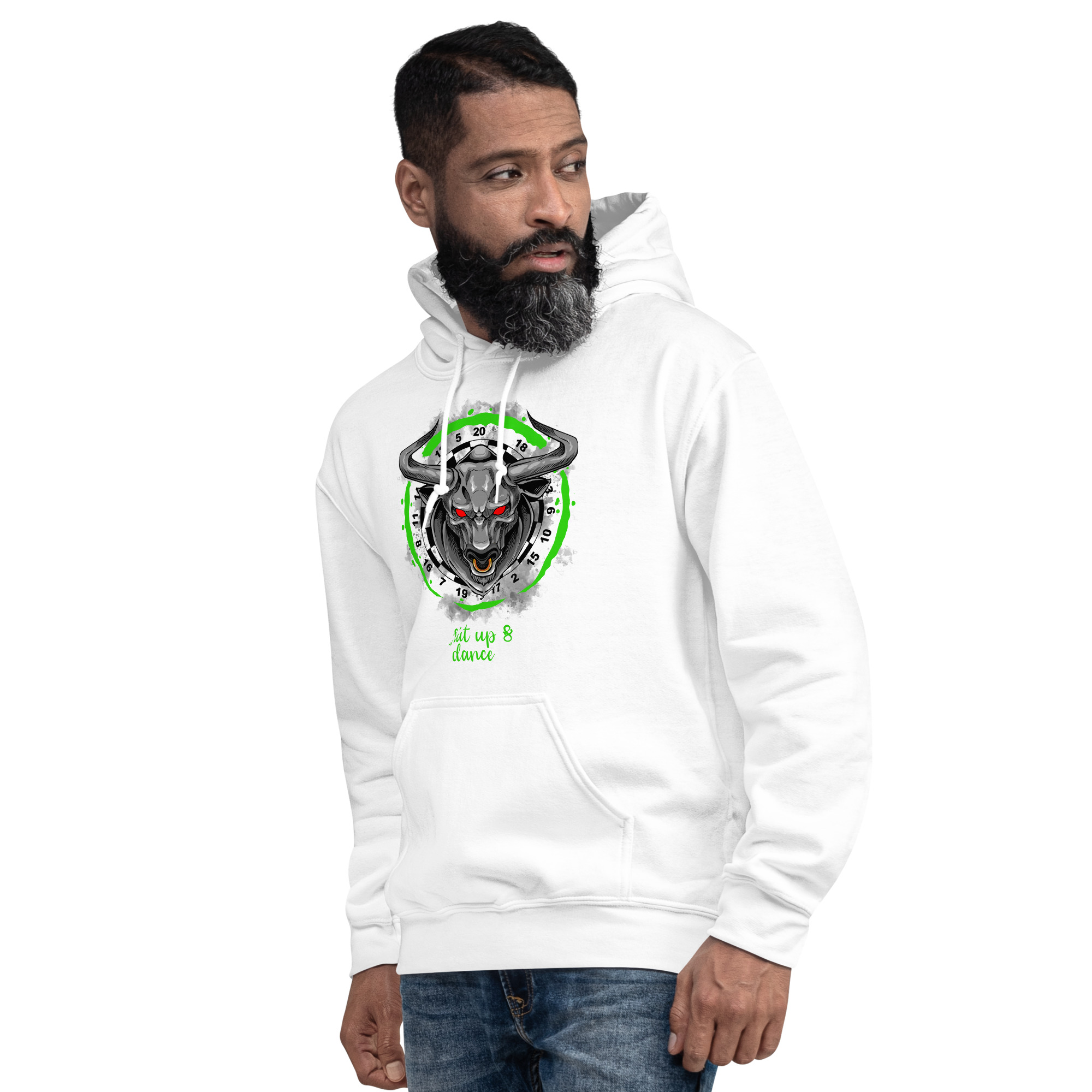 Dart Hoodie – Shut Up & Dance Double 16 Green Edition für entschlossene Spieler – Bild 5