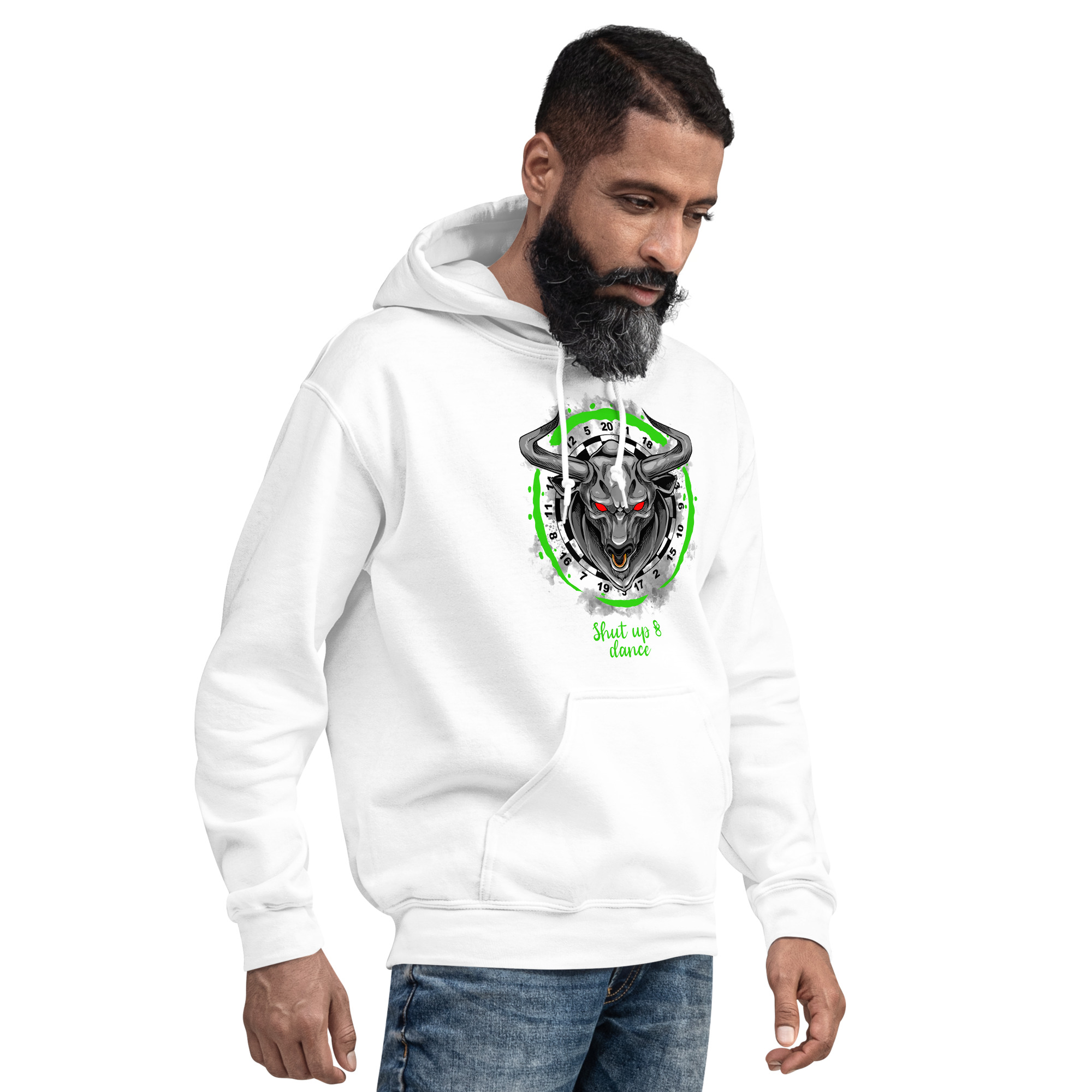Dart Hoodie – Shut Up & Dance Double 16 Green Edition für entschlossene Spieler – Bild 6