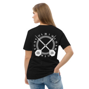 Dart T-Shirt – Crosscheck Backprint Design für fokussierte Spielerinnen