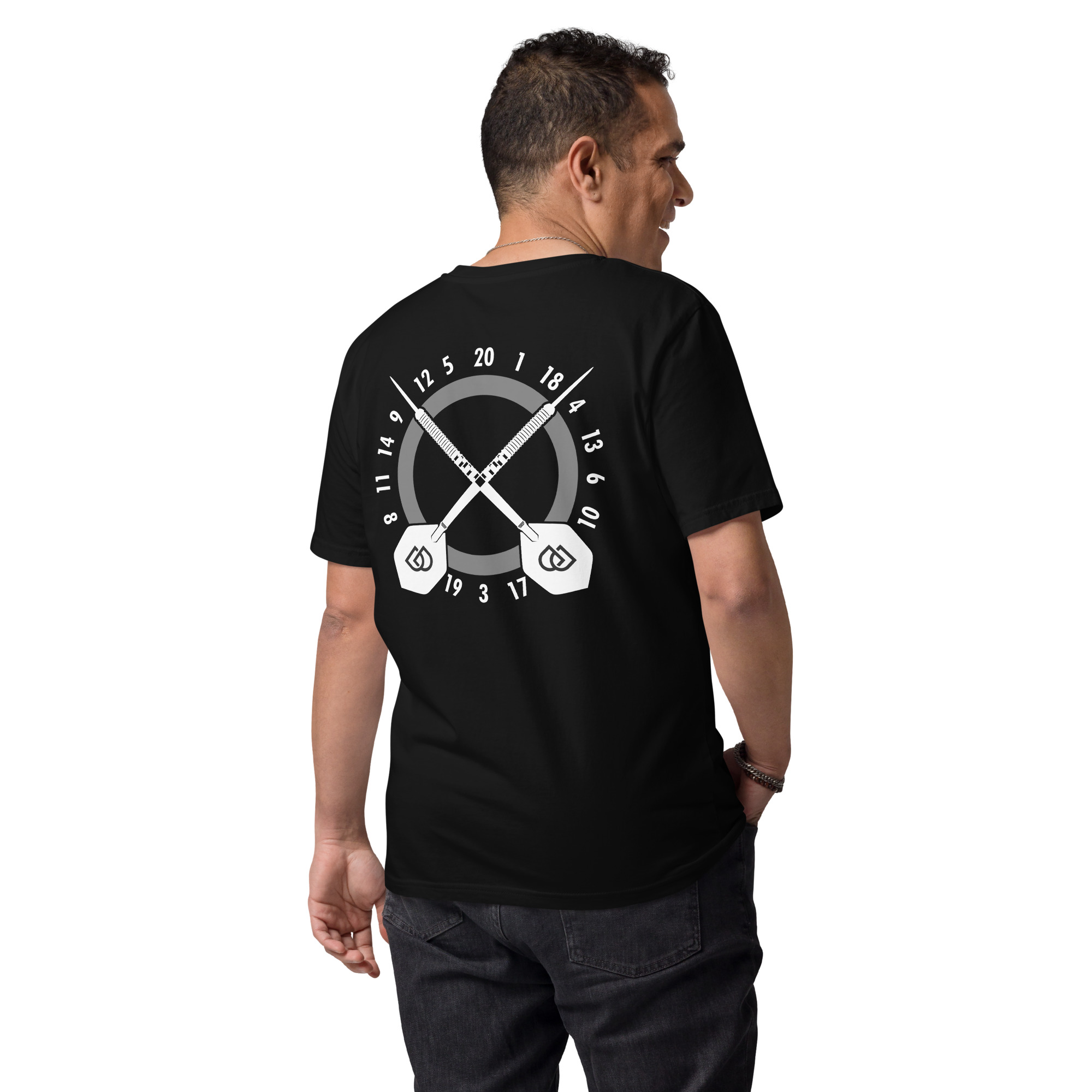 Dart T-Shirt – Crosscheck Backprint Design für präzise Dartspieler