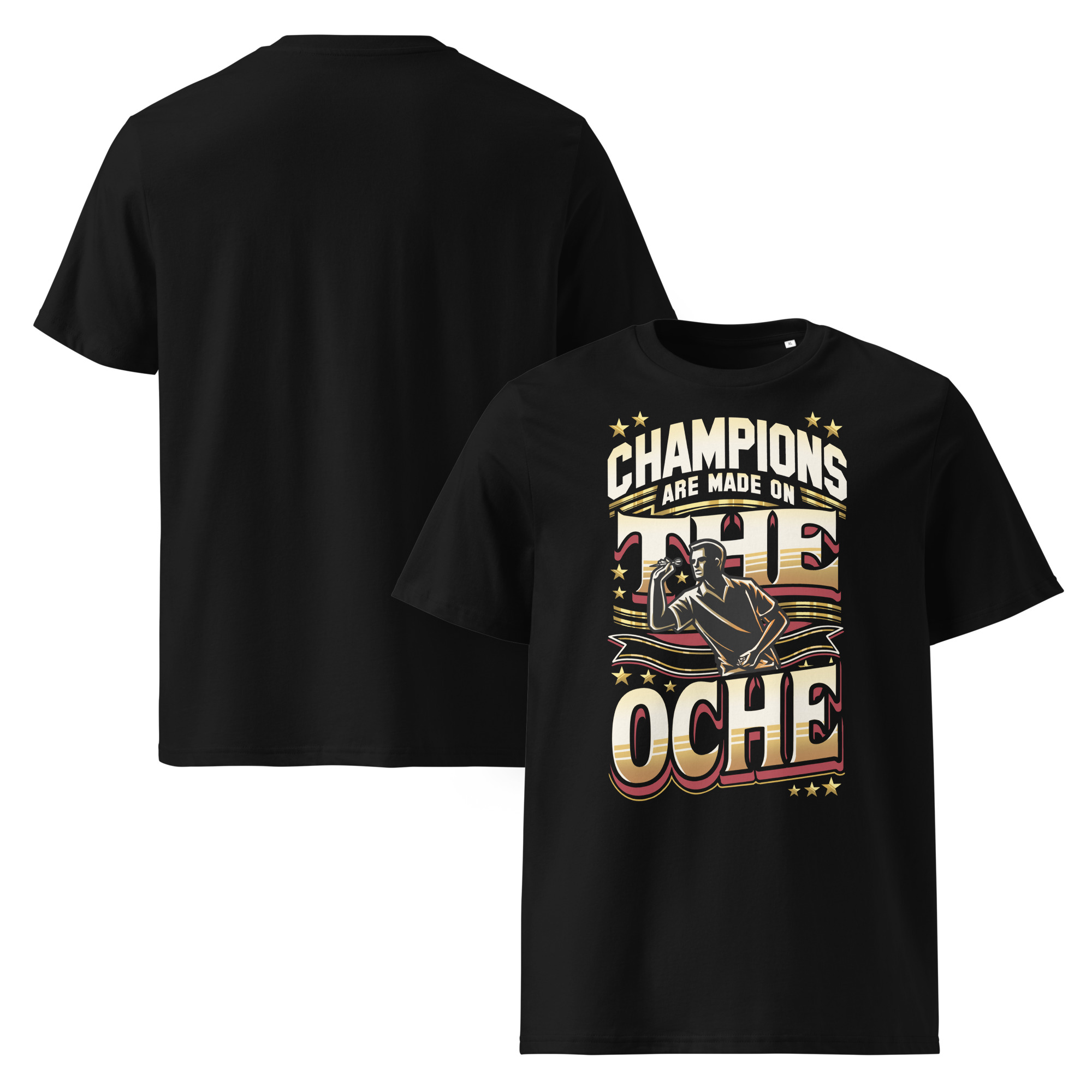 Dart T-Shirt – Champions Are Made on the Oche Retro Design für Spieler – Bild 2