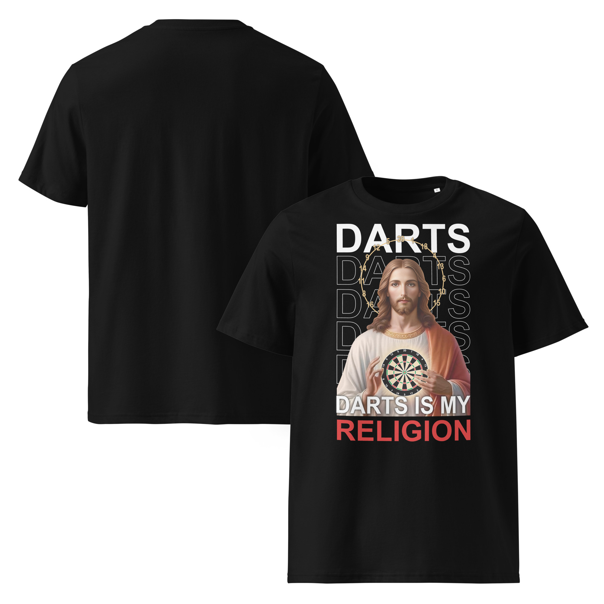 Dart T-Shirt – Darts Is My Religion Statement Design für Spielerinnen – Bild 2