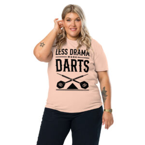 Dart T-Shirt – Less Drama More Darts Western Style für Spielerinnen