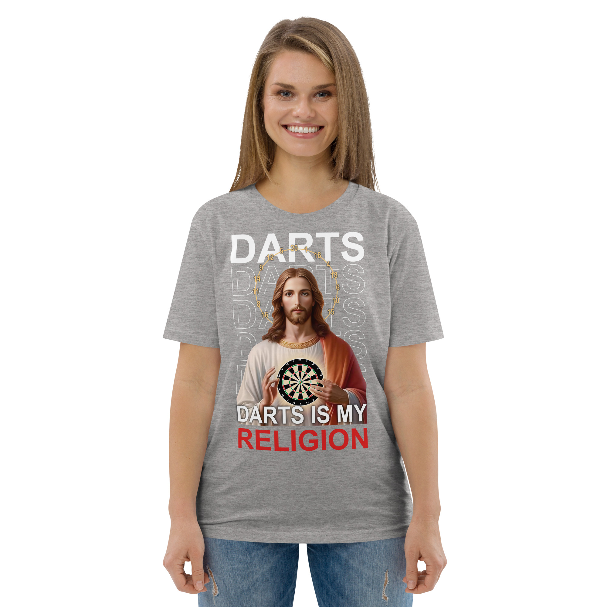 Dart T-Shirt – Darts Is My Religion Statement Design für Spielerinnen – Bild 8