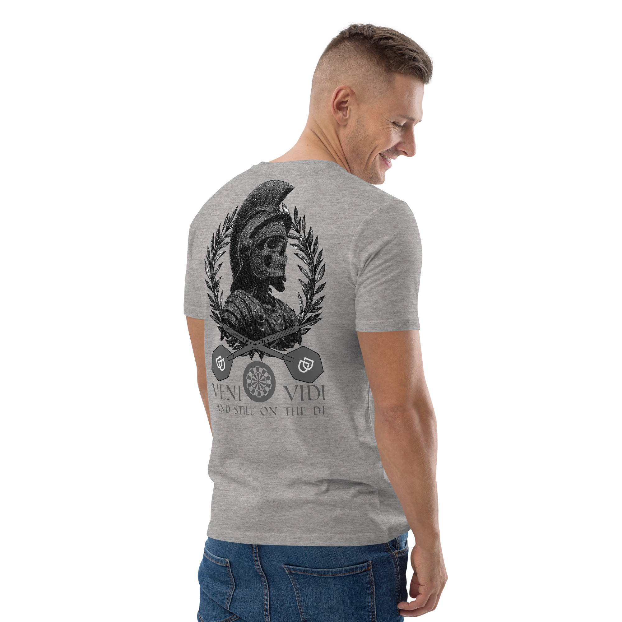 Dart T-Shirt – Veni Vidi Double 1 Design für humorvolle Dartspieler – Bild 12