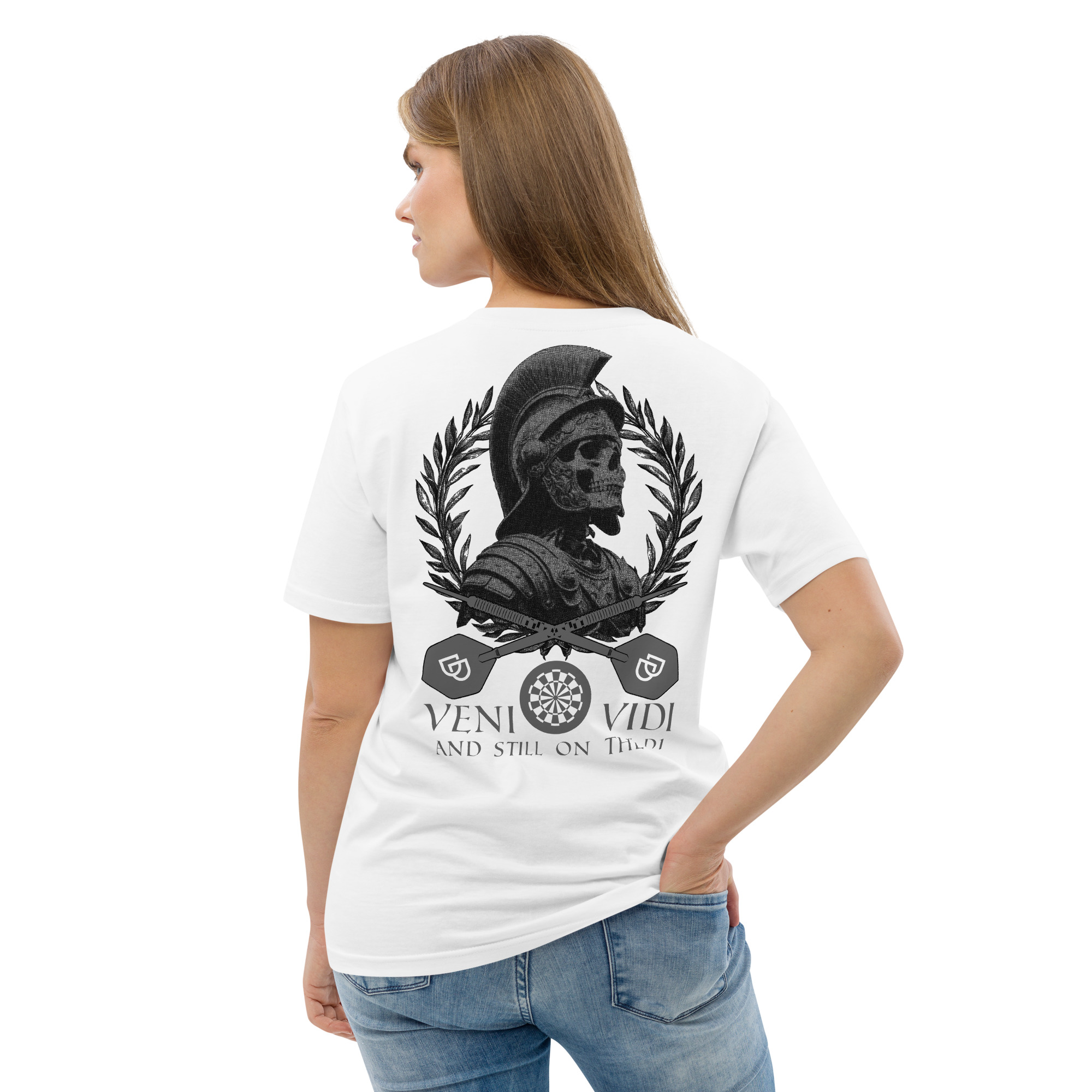Dart T-Shirt – Veni Vidi Double 1 Design für stilvolle Dartspielerinnen – Bild 17