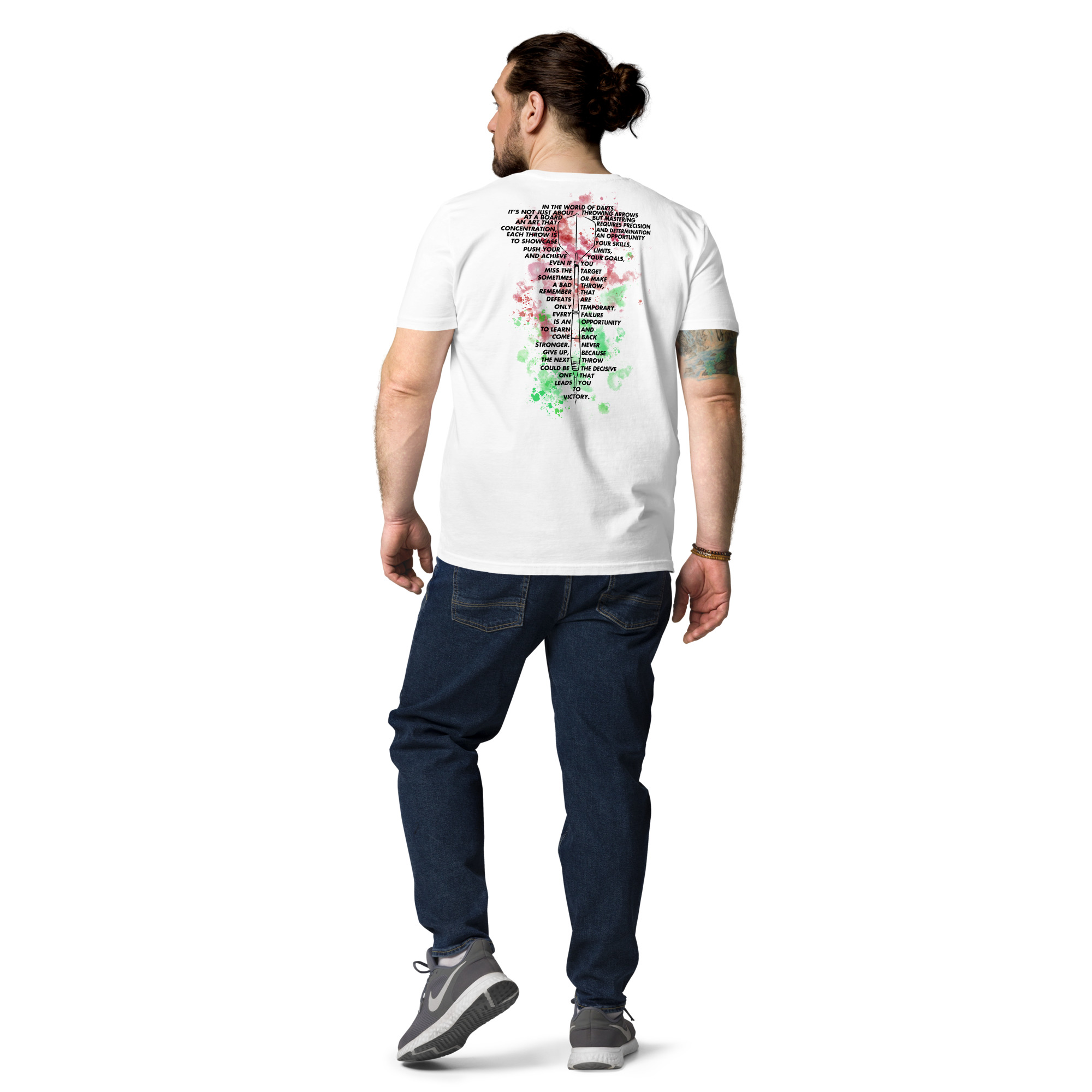 Dart T-Shirt – Victory Backprint mit inspirierendem Dartspruch