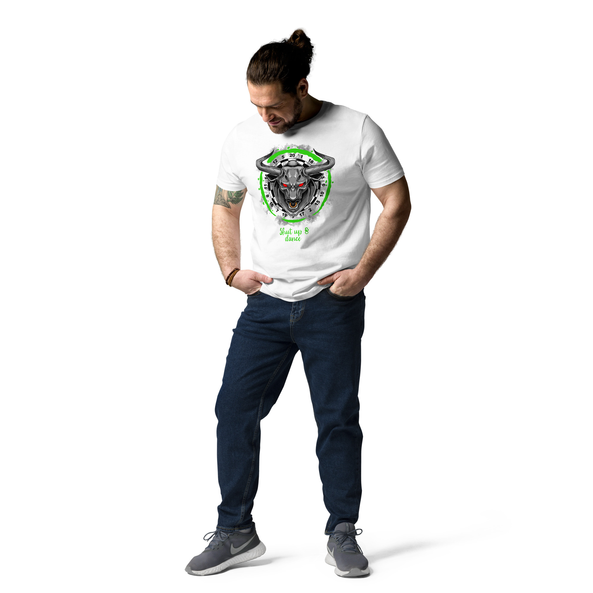 Dart T-Shirt – Shut Up and Dance Double 16 Green Edition für entschlossene Spieler – Bild 4