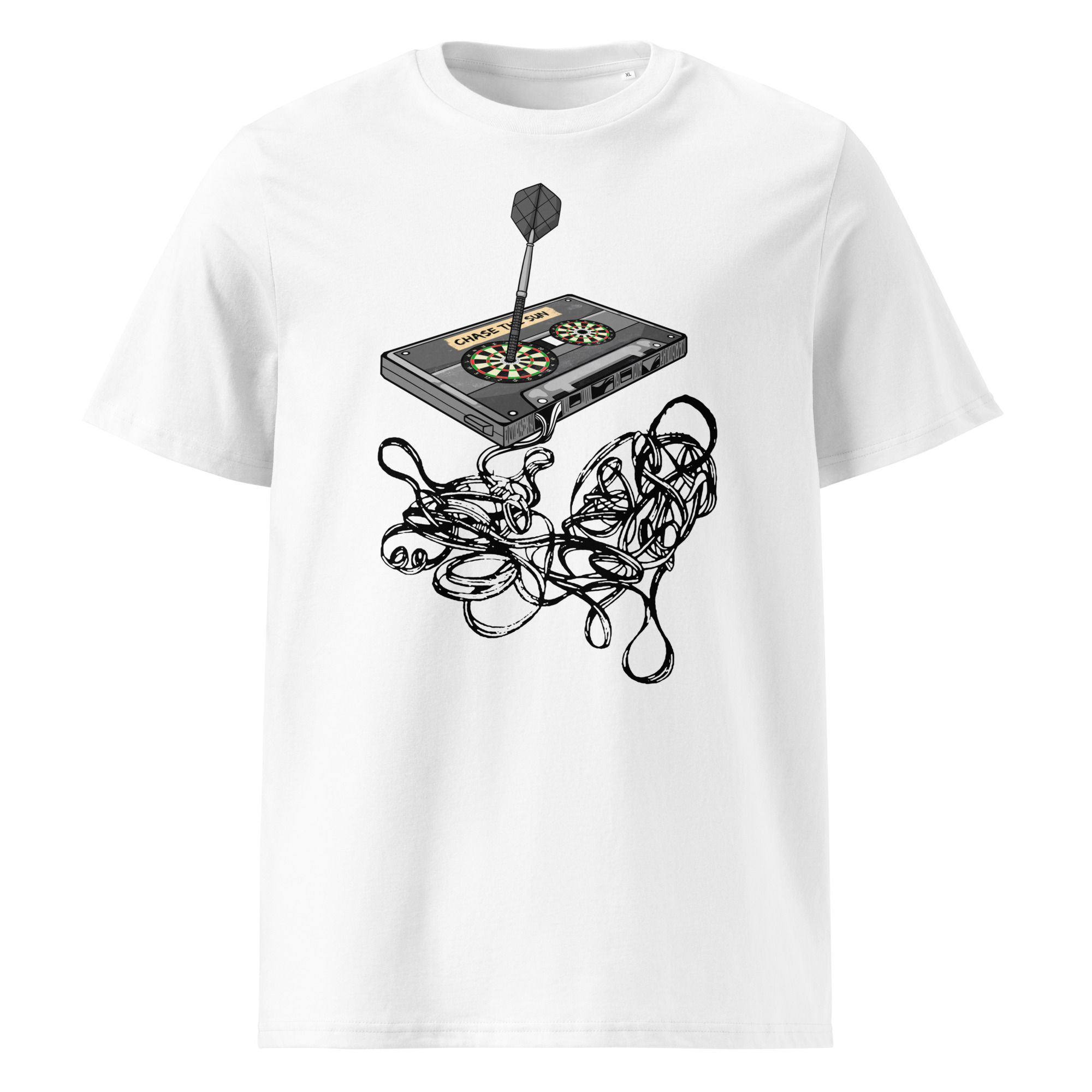 Dart T-Shirt – Chase the Sun Musikdesign für stilbewusste Dartspielerinnen – Bild 5