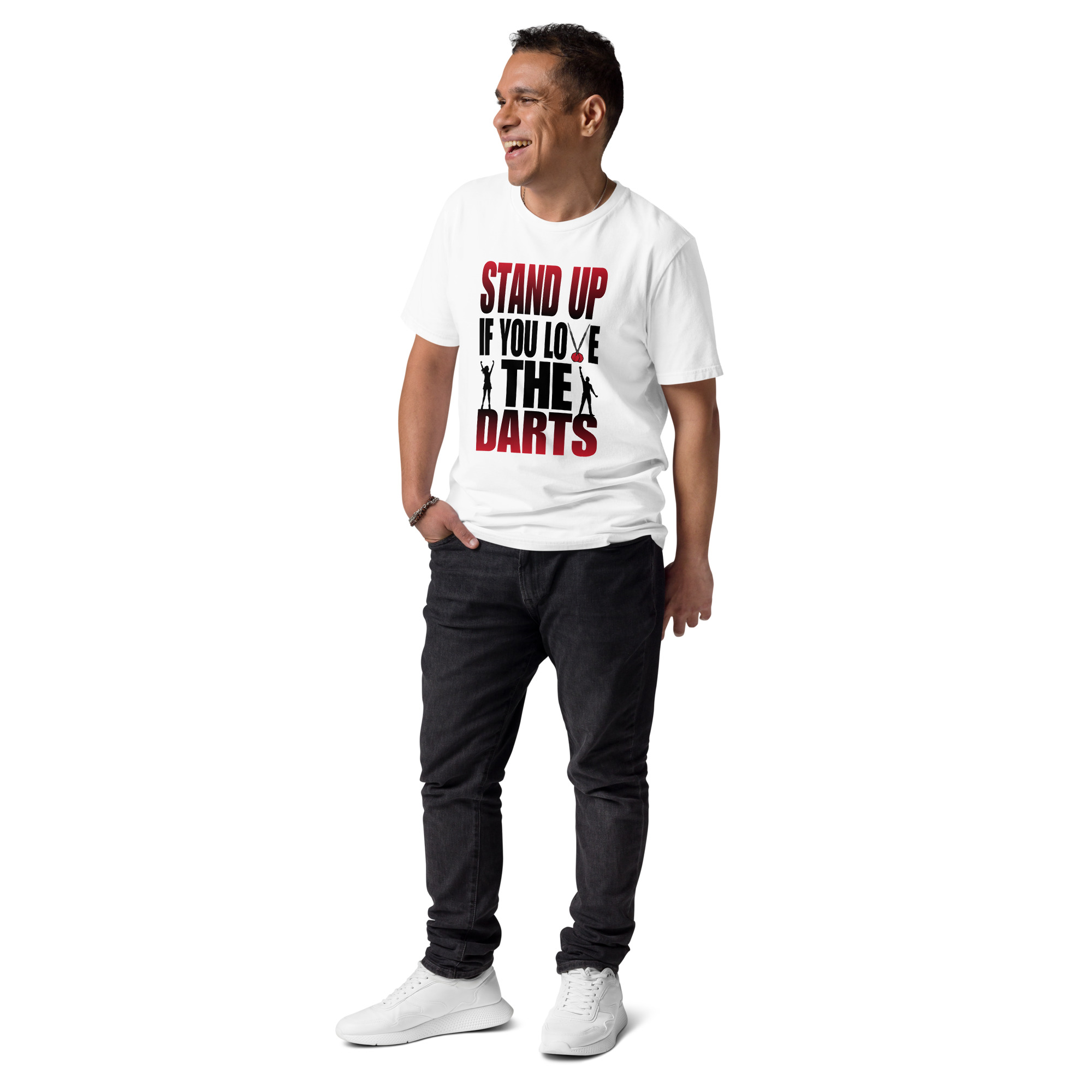 Dart T-Shirt – Stand Up If You Love The Darts Design für leidenschaftliche Spieler – Bild 7