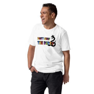 Dart T-Shirt – Don’t Stop the Party Design mit ikonischer Snake-Grafik