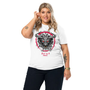Dart T-Shirt – Shut Up and Dance Bullseye Red Edition für fokussierte Spielerinnen
