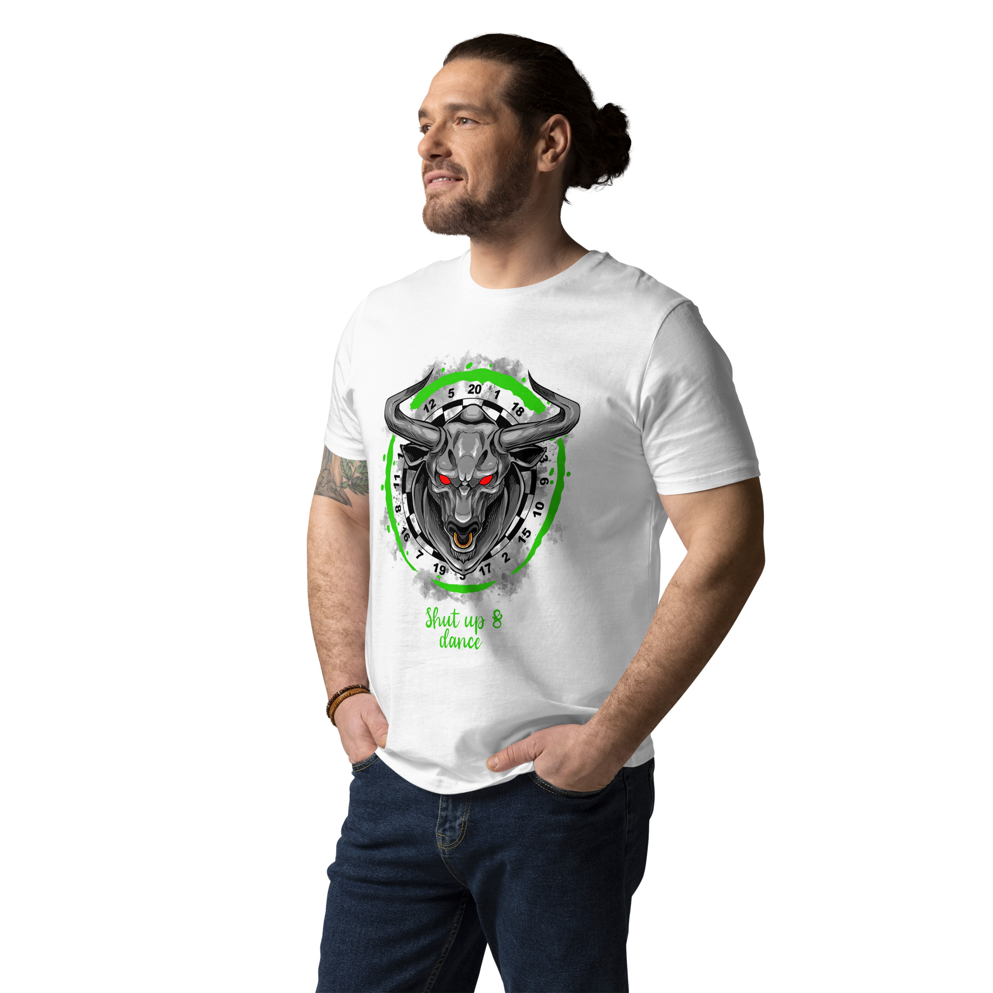 Dart T-Shirt – Shut Up and Dance Double 16 Green Edition für entschlossene Spieler