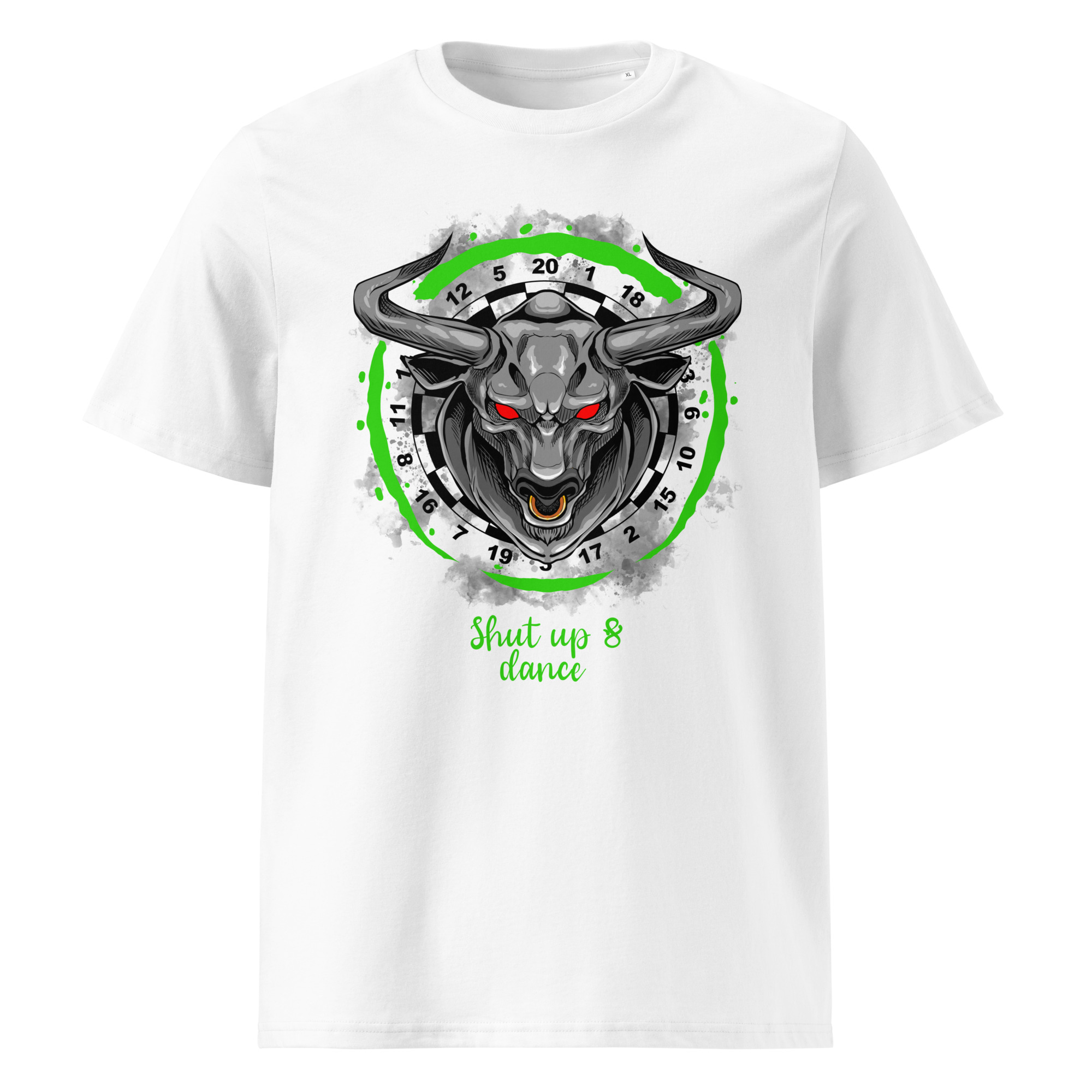 Dart T-Shirt – Shut Up and Dance Double 16 Green Edition für fokussierte Spielerinnen – Bild 3