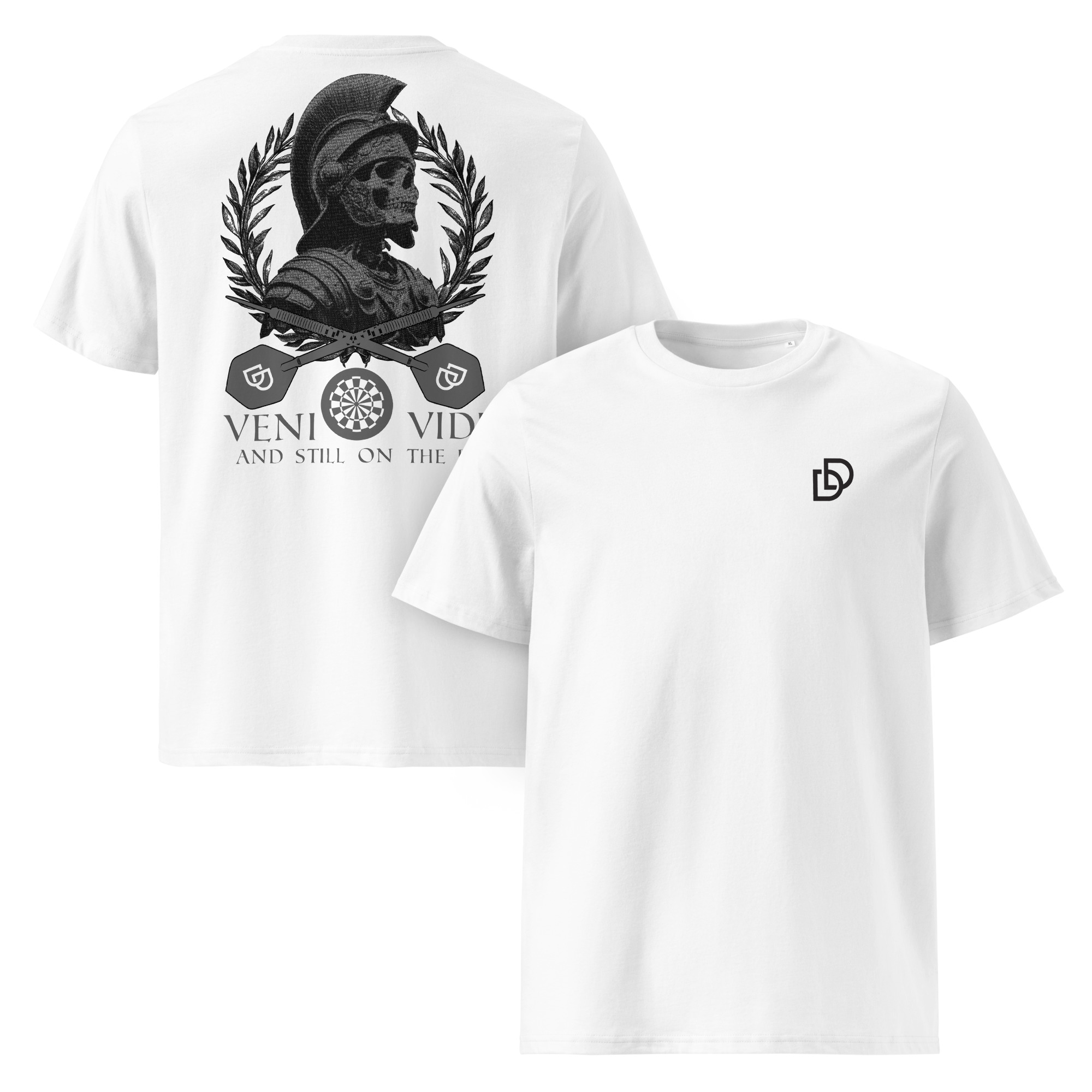 Dart T-Shirt – Veni Vidi Double 1 Design für humorvolle Dartspieler – Bild 2