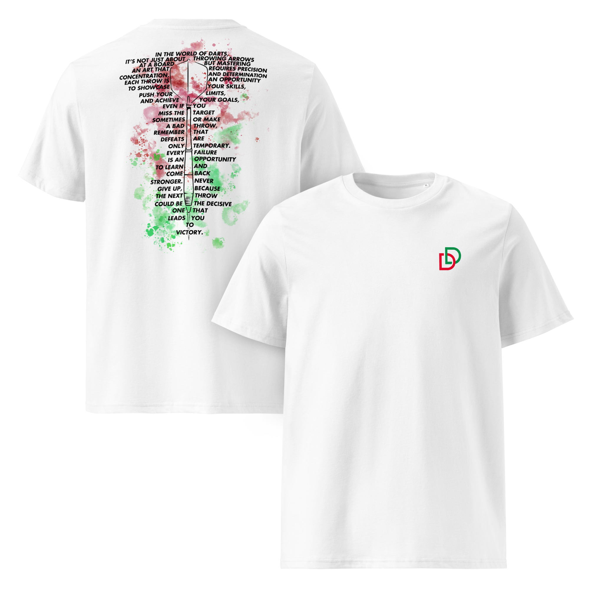 Dart T-Shirt – Victory Backprint mit motivierendem Dartspruch für Spielerinnen – Bild 6